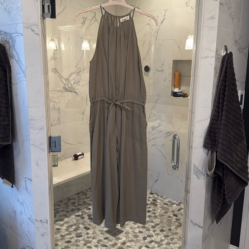 Cloth and stone wide leg cropped jump suit